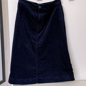 Uniqlo blue corduroy a-line skirt